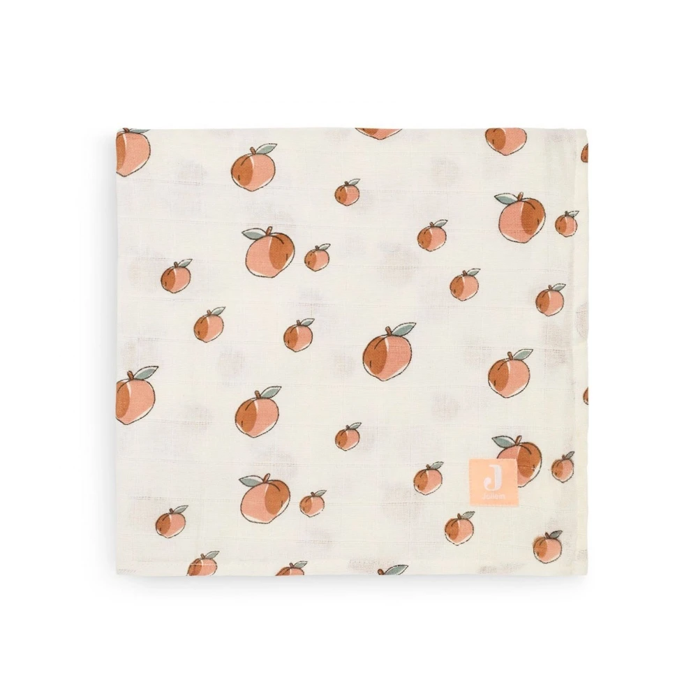 Jollein Lot De 2 Langes Coton Hydrophile 115x115 Cm Peach – Image 2