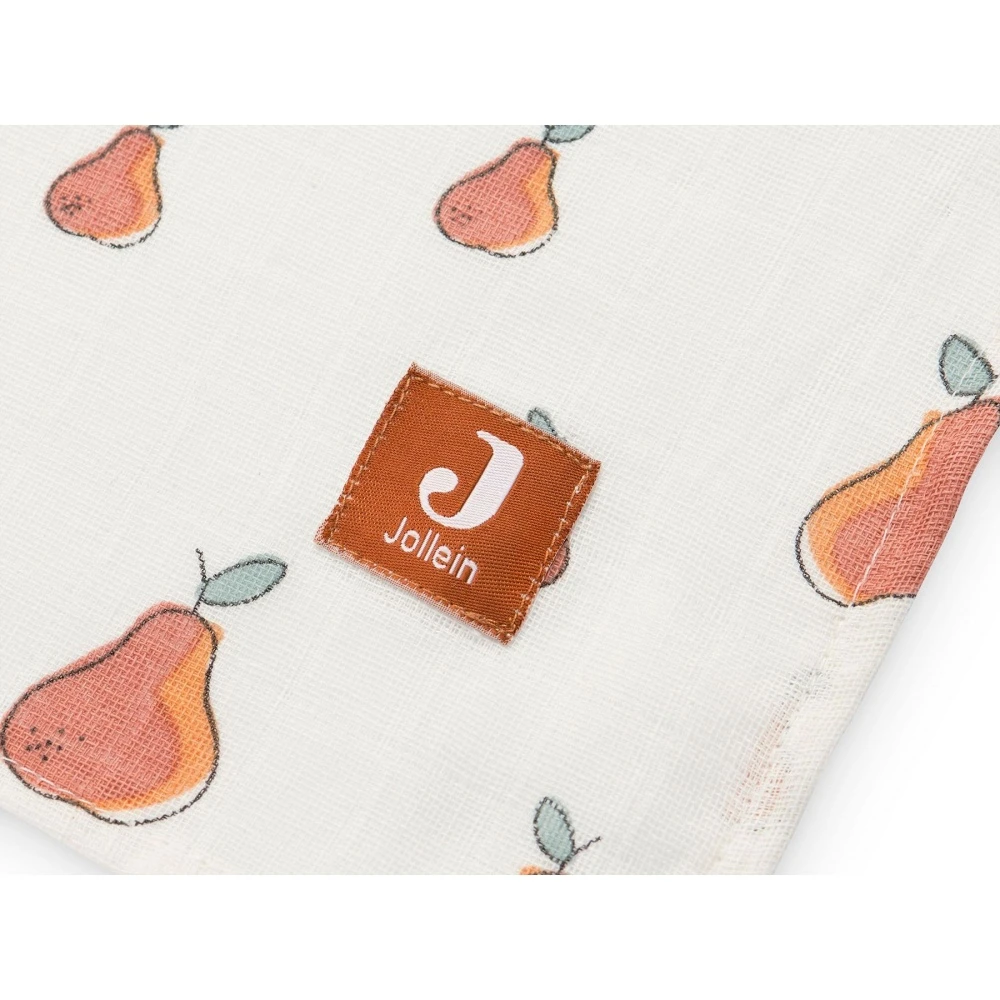 Jollein Lot De 2 Langes Coton Hydrophile 115x115 Cm Pear – Image 3