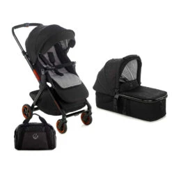 Jané Pack Duo Poussette Newel Carbon + Nacelle Micro Pro 2 Racer Black