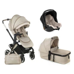 Jané Pack Trio Poussette Crosslight Pro + Siège Auto Koos I-size R1 + Nacelle Micro Pro 2 Sand