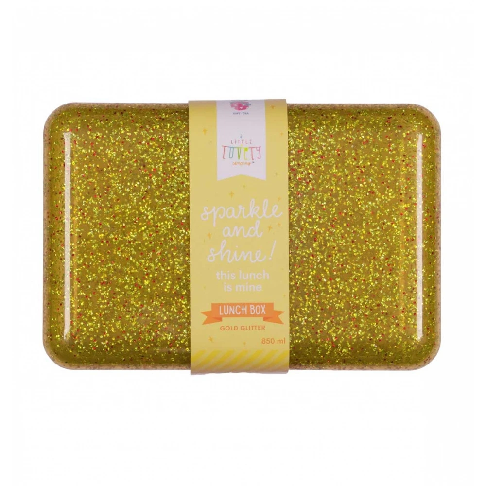 A Little Lovely Company Lunch Box Paillettes Dorées