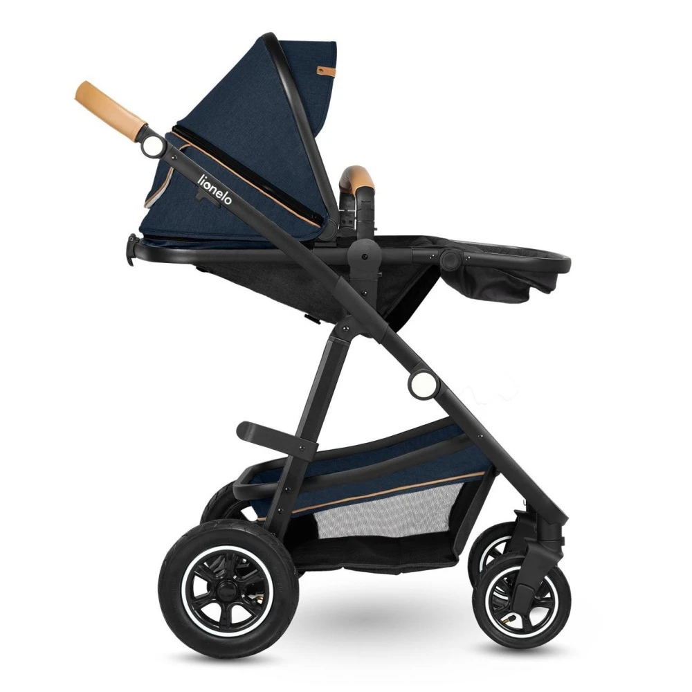 Lionelo Pack Trio Poussette Amber + Nacelle + Coque Blue Navy – Image 4