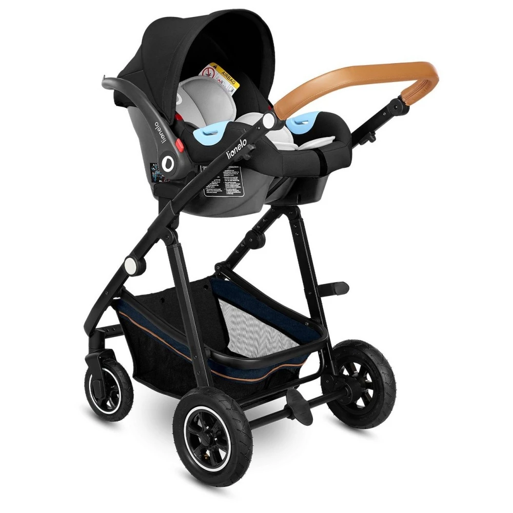Lionelo Pack Trio Poussette Amber + Nacelle + Coque Blue Navy – Image 9
