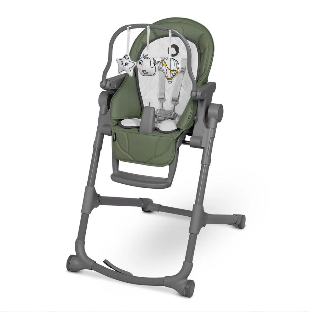Lionelo Chaise Haute Bébé Cora Plus Green Olive – Image 2