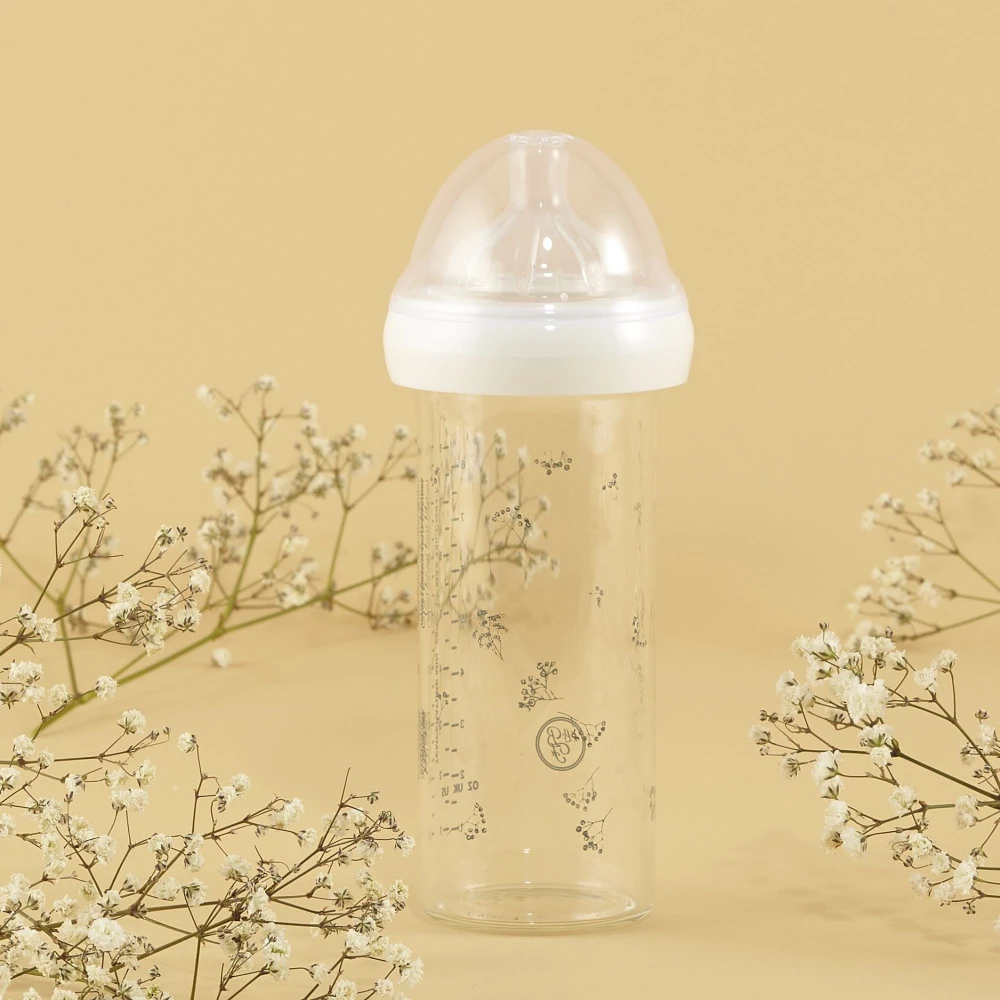 Biberon En Verre 240 Ml 0-6 Mois Gypsophilia Vert – Image 2