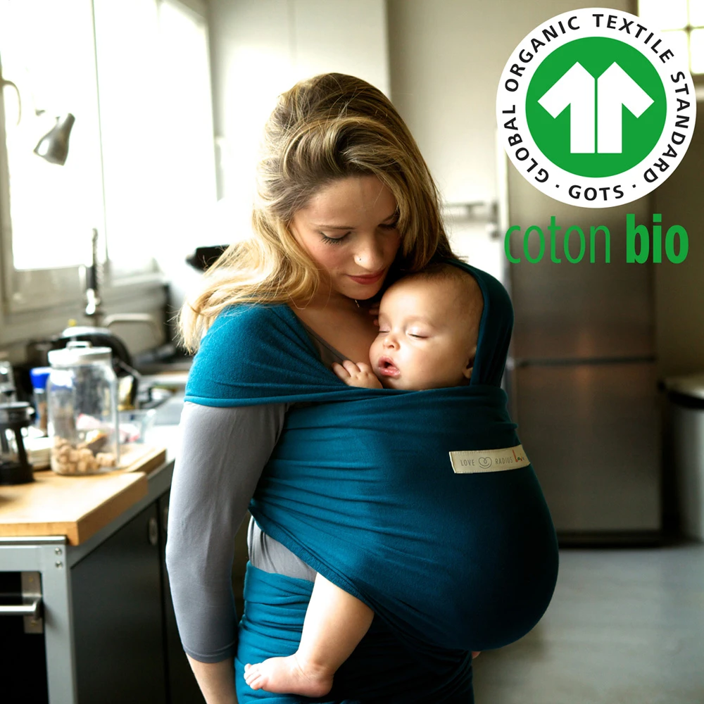 Echarpe De Portage Basic Bio Bleu Rétro – Image 5