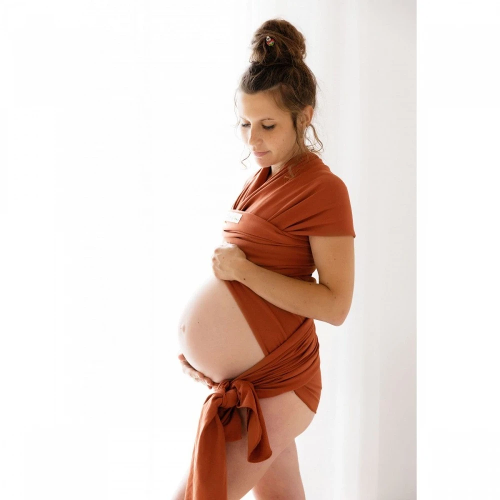 Écharpe De Portage La Basic Fauve Coton Bio – Image 2