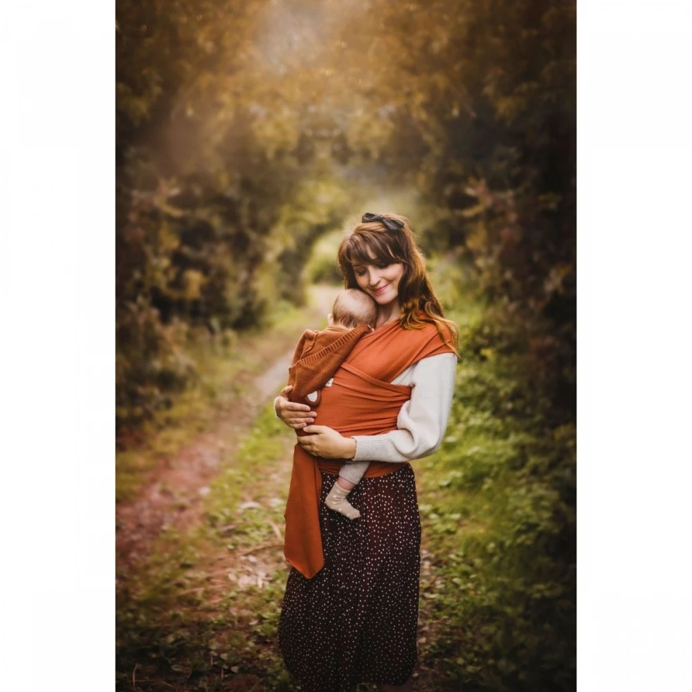 Écharpe De Portage La Basic Fauve Coton Bio – Image 4