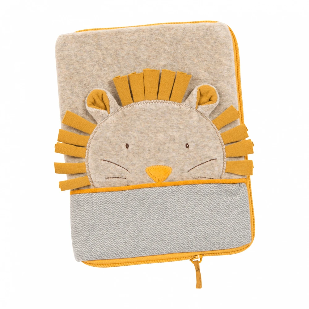 Moulin Roty Protège Carnet De Santé Tête Lion Sous Mon Baobab