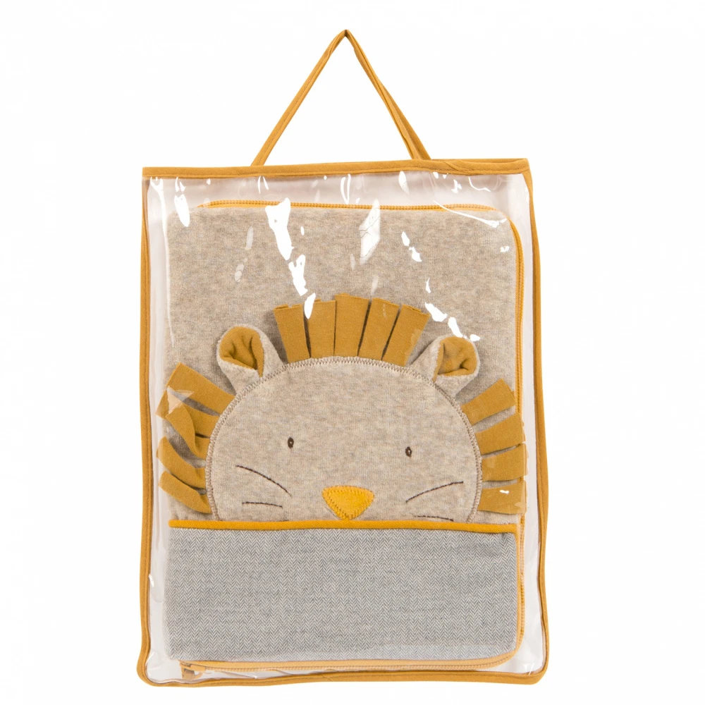 Moulin Roty Protège Carnet De Santé Tête Lion Sous Mon Baobab – Image 2