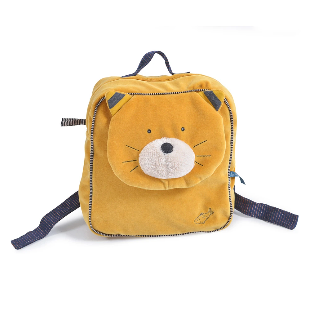 Moulin Roty Sac à Dos Chat Moutarde Lulu Les Moustaches