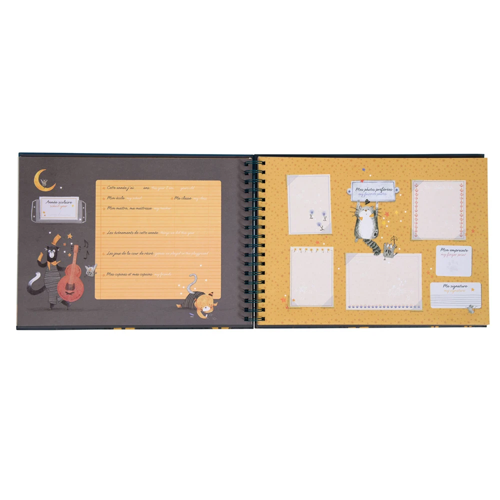 Moulin Roty Album Souvenirs D'école Français/anglais 36 Pages Les Moustaches – Image 2