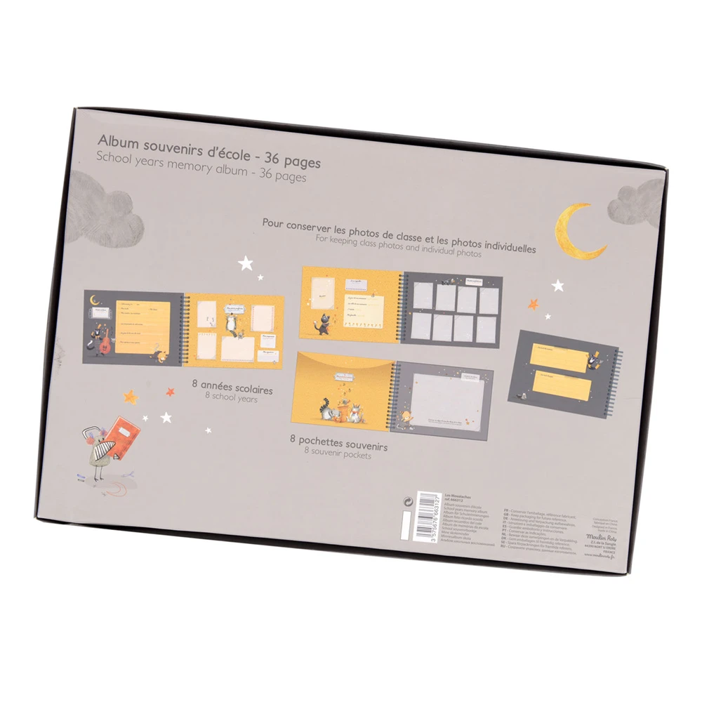 Moulin Roty Album Souvenirs D'école Français/anglais 36 Pages Les Moustaches – Image 7