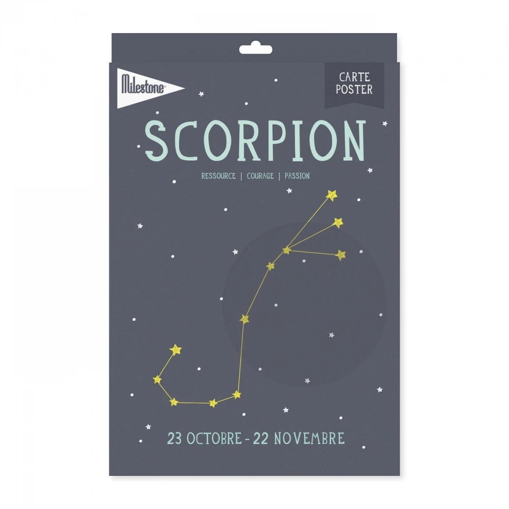 MILESTONE Affiche Poster Astrologique Scorpion