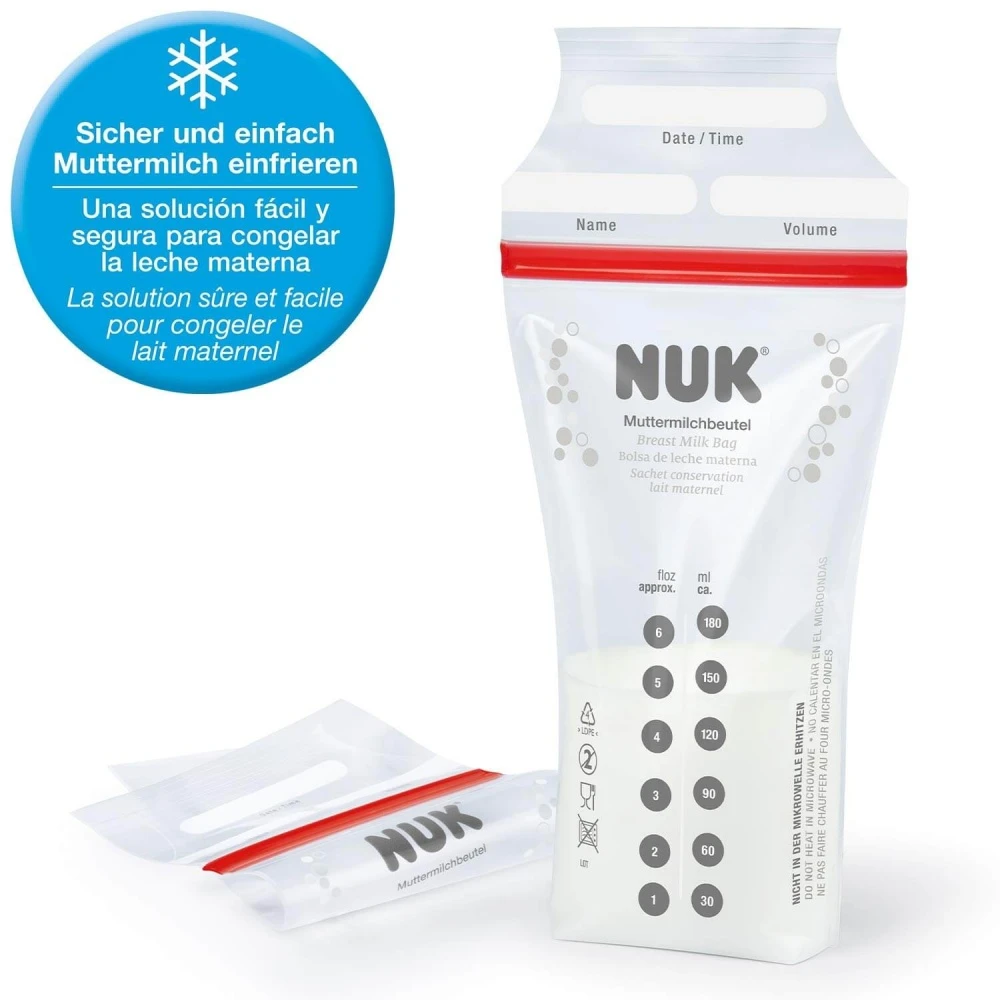 NUK Lot De 25 Sachets De Conservation Pour Lait Maternel