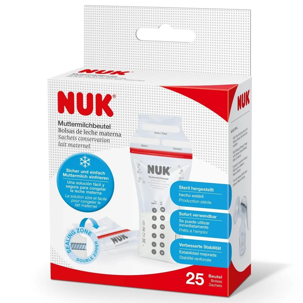 NUK Lot De 25 Sachets De Conservation Pour Lait Maternel – Image 2