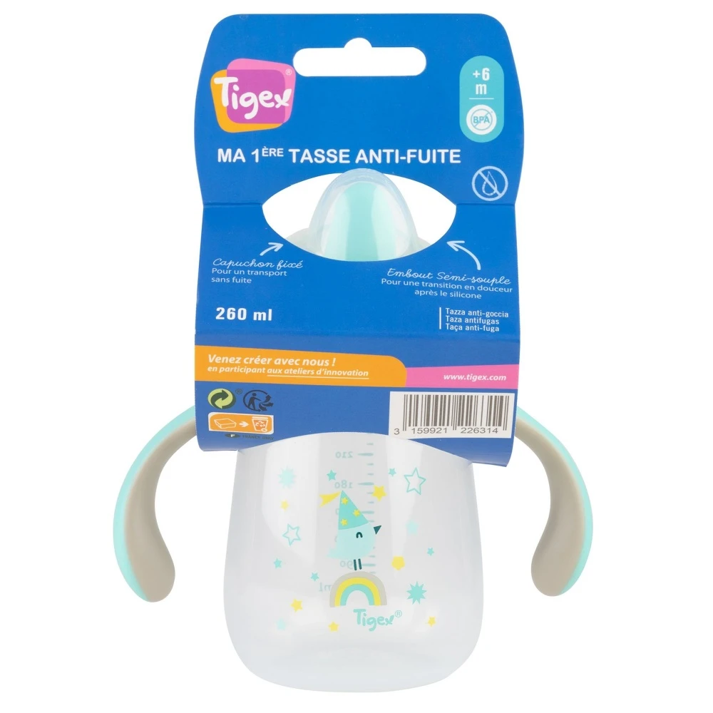 Tasse Bec Souple Anti-fuite 260ml Avec Poignées – Image 3