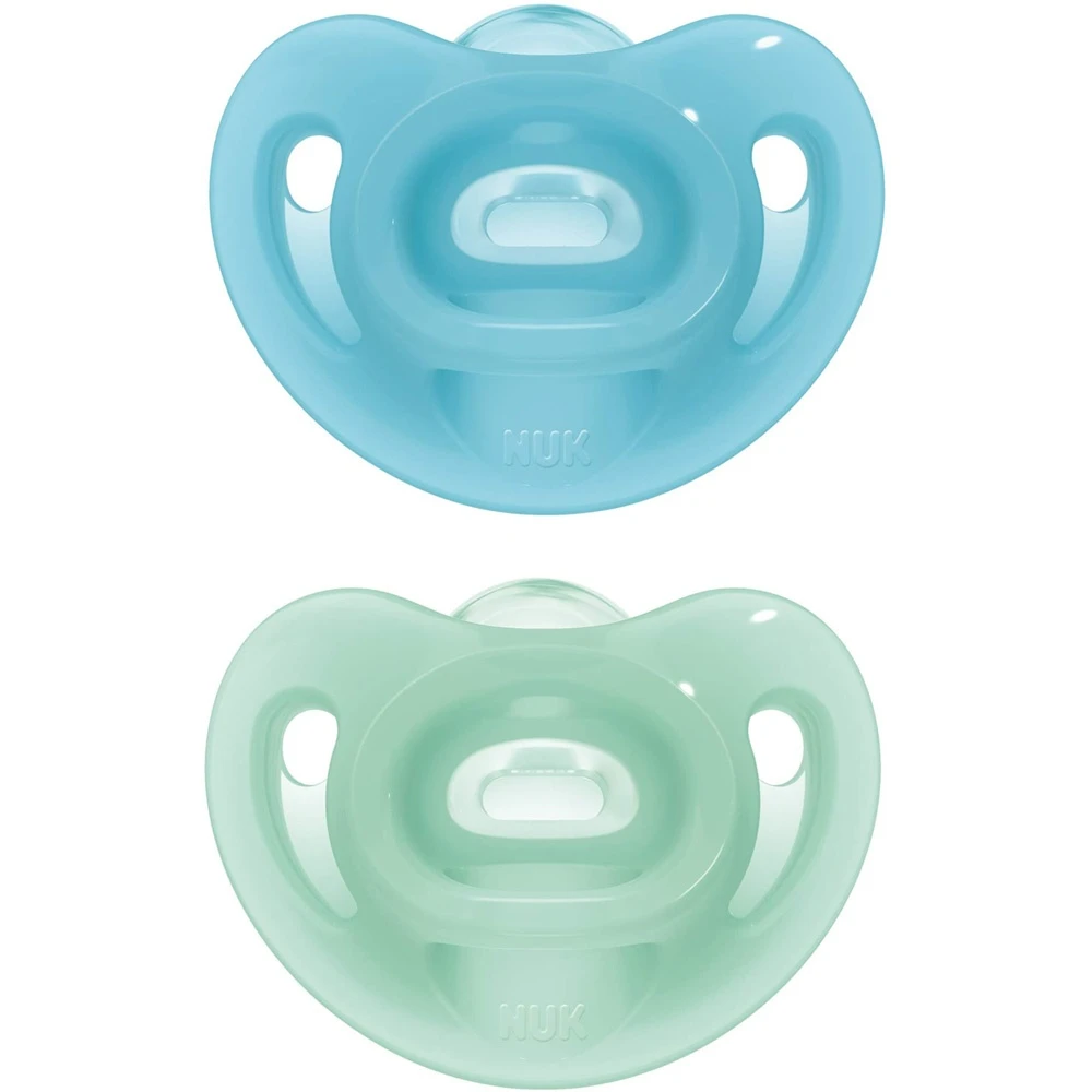 NUK Lot De 2 Sucettes Sensitive 0-6 Mois Garçon – Image 2