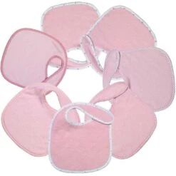 Lot De 7 Bavoirs Naissance - Rose