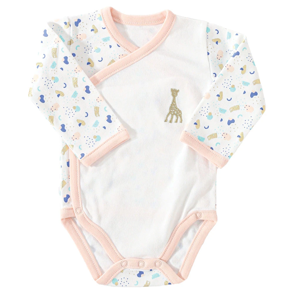 Body Croisé 3 Mois Sophie La Girafe - Multicolore Rose