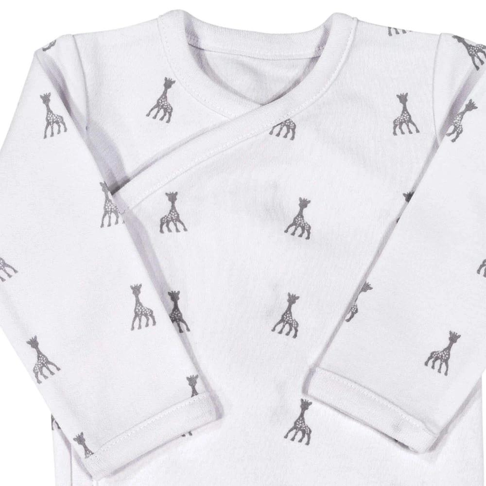 Body Croisé 1 Mois Sophie La Girafe Gris – Image 2
