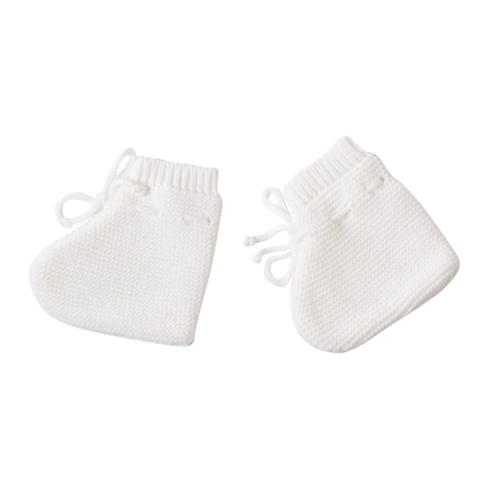 Kit Naissance Bébé Brassière, Bonnet Et Chaussons - Blanc – Image 3