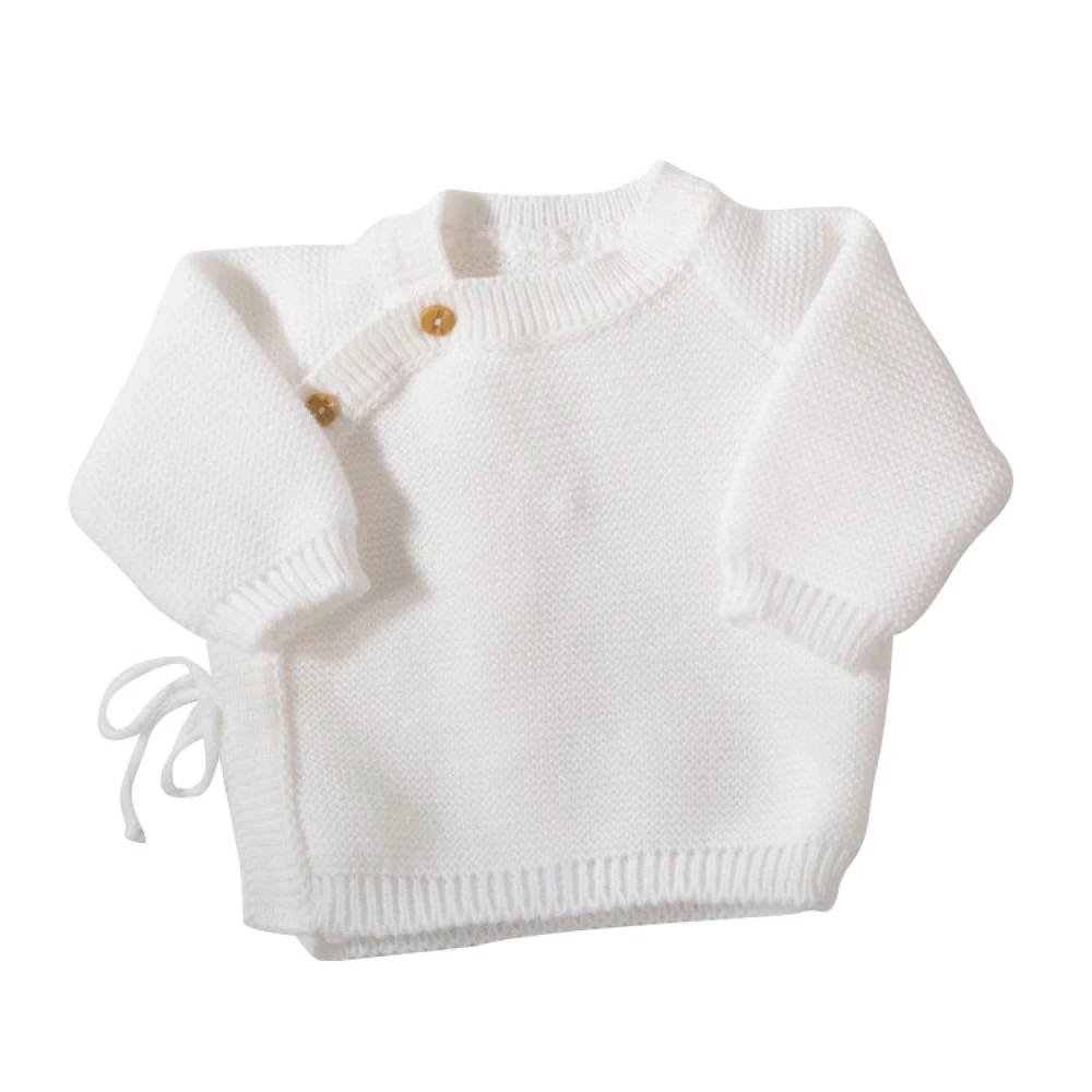 Kit Naissance Bébé Brassière, Bonnet Et Chaussons - Blanc – Image 5