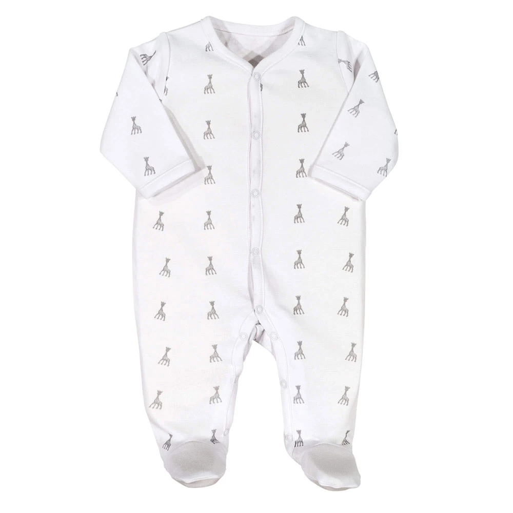 Pyjama Coton Sophie La Girafe 1 Mois Gris