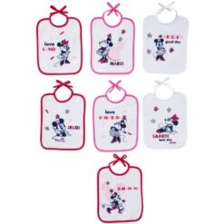 Lot De 7 Bavoirs Naissance - Minnie