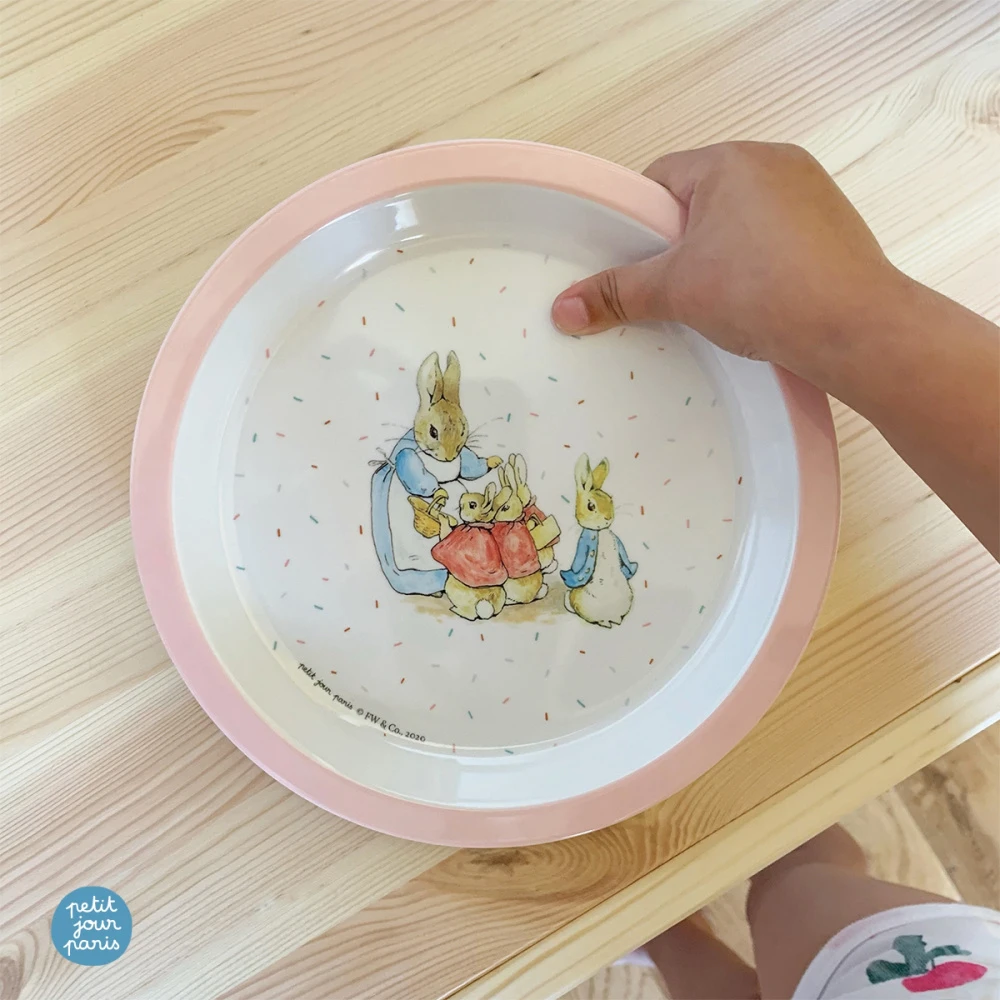 Assiette Bébé Pierre Lapin - Rose – Image 2