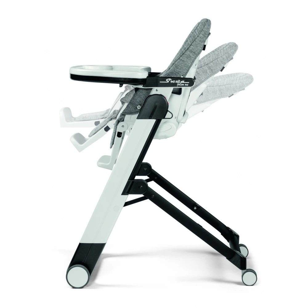PEG PEREGO Chaise Haute Bébé Siesta Follow Me Wonder Grey – Image 2