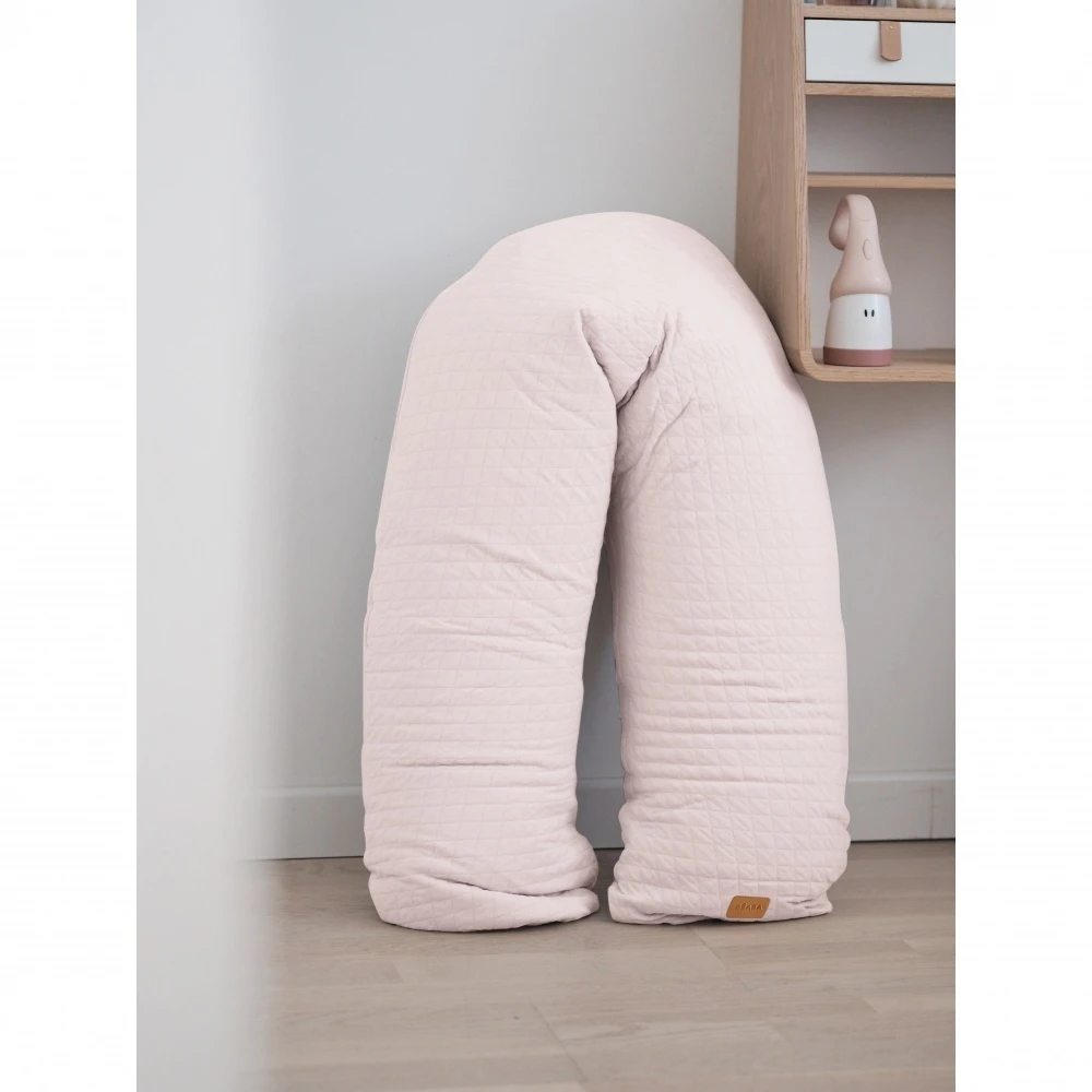 Beaba Coussin D'allaitement Big Flopsy Fleur De Coton Chalk Pink – Image 2