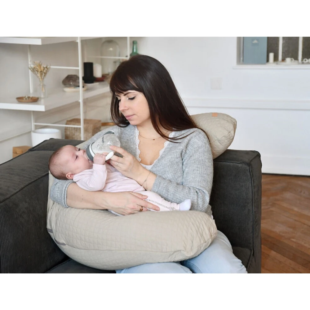 Beaba Coussin D'allaitement Big Flopsy Fleur De Coton Linen – Image 3