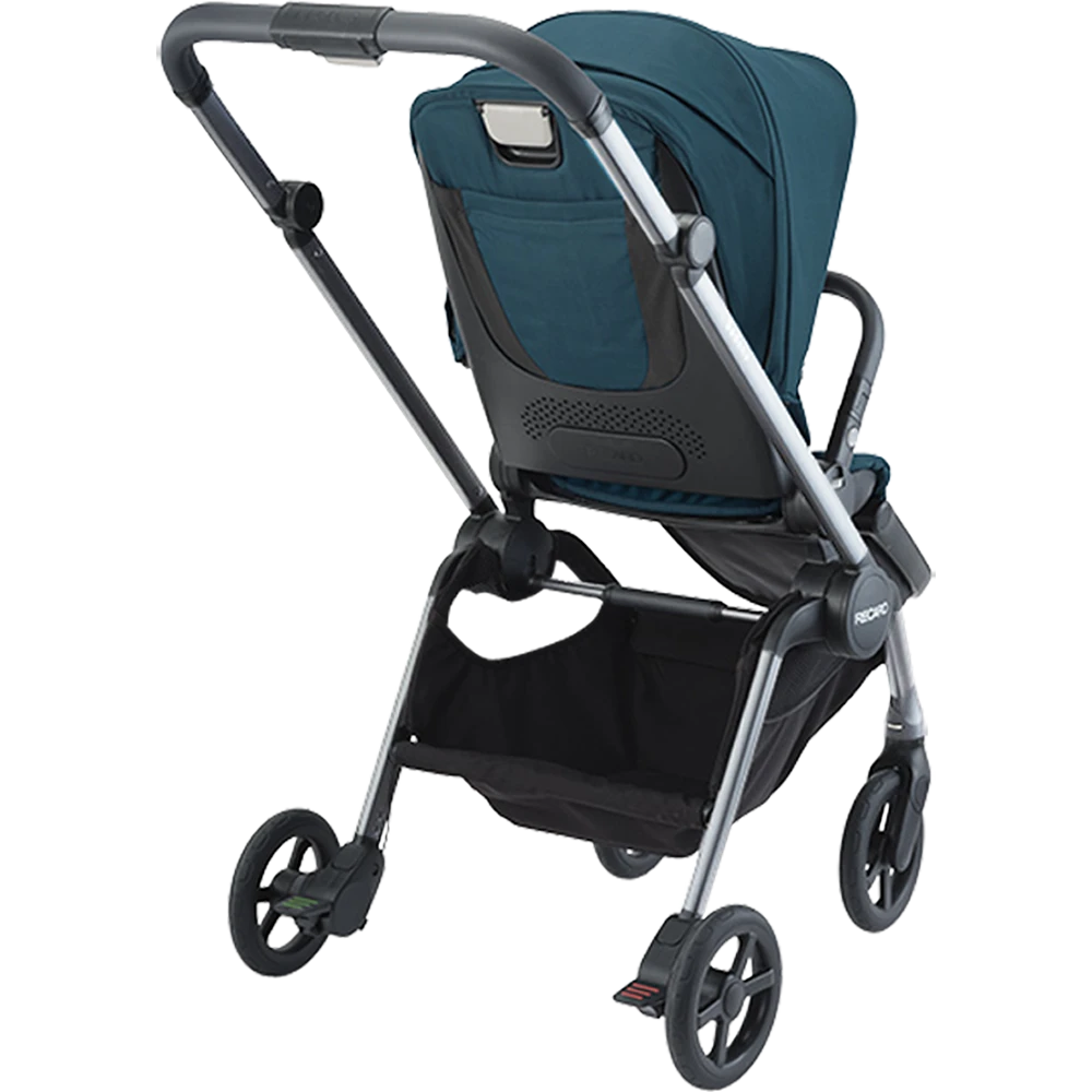 Recaro Poussette 4 Roues Sadena Aluminium Grey + Assise Select Teal Green – Image 2