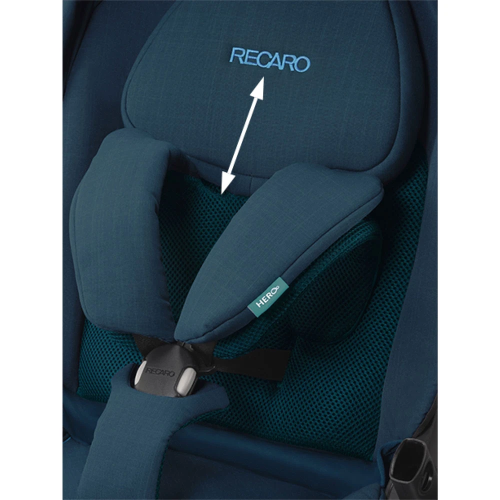 Recaro Poussette 4 Roues Celona Châssis Aluminium Grey Assise Select Teal Green – Image 5