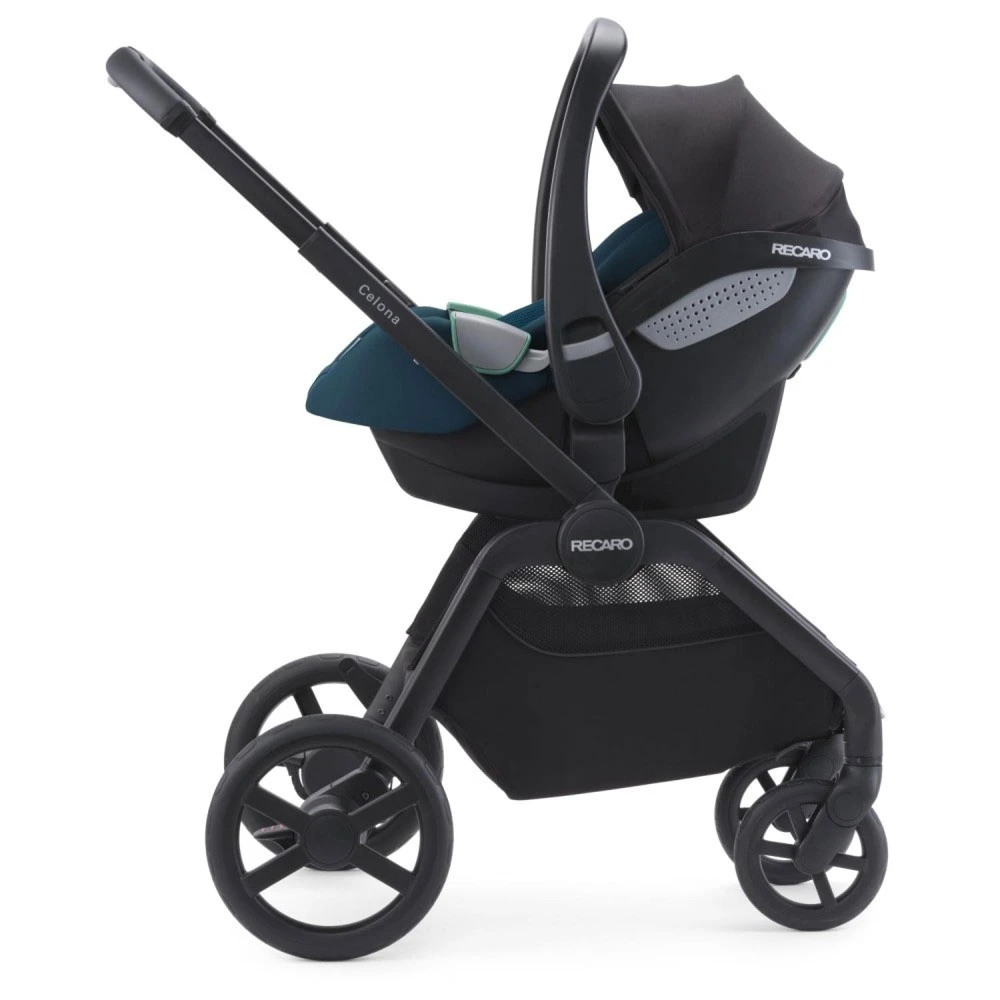 Recaro Pack Poussette Duo Celona Alu Assise Teal Green Avec Siège Auto Avan I-size Teal Green + Base I-size – Image 6