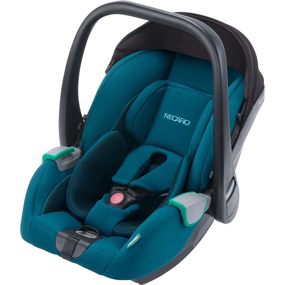 Recaro Pack Poussette Duo Sadena Alu + Assise Et Siège Auto Avan Teal Green + Base – Image 2