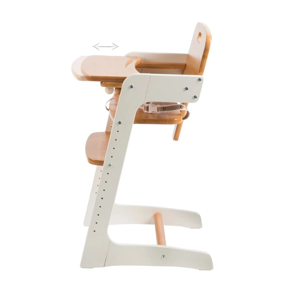 Roba Chaise Haute évolutive Chaise Haute évolutive "kid Up" Bois Massif Blanc Et Nature – Image 3