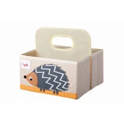 3 Sprouts Panier De Toilette Bébé Hérisson 28 X 25 Cm