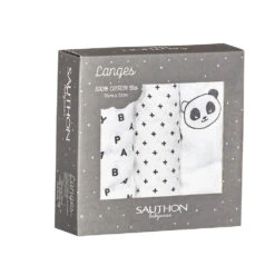 Lot De 3 Langes Bio 70x70cm Panda Chao Chao