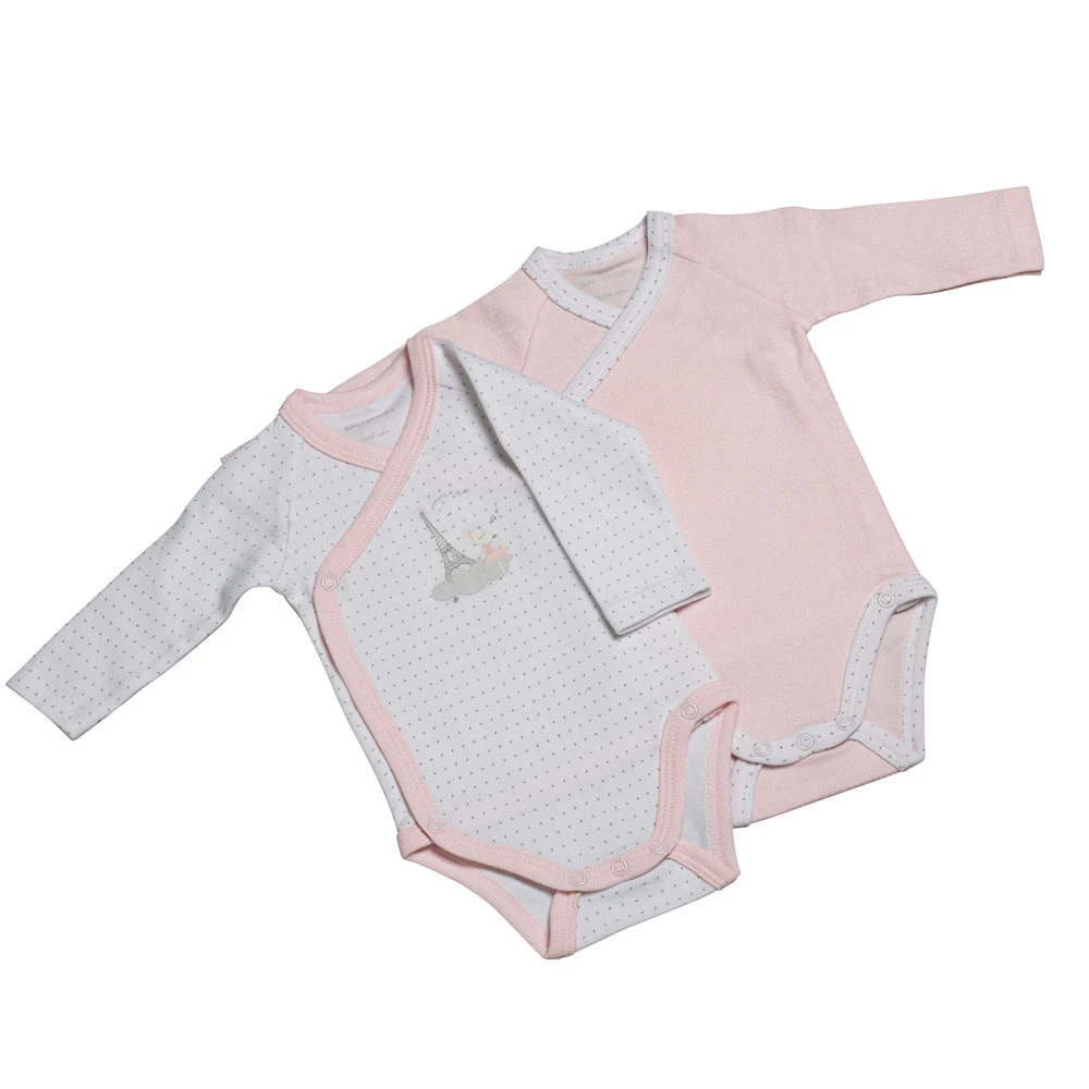 Lot De 2 Bodies Blanc Et Rose Naissance Lilibelle