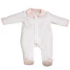 Pyjama Bébé Velours Blanc 3 Mois Lilibelle
