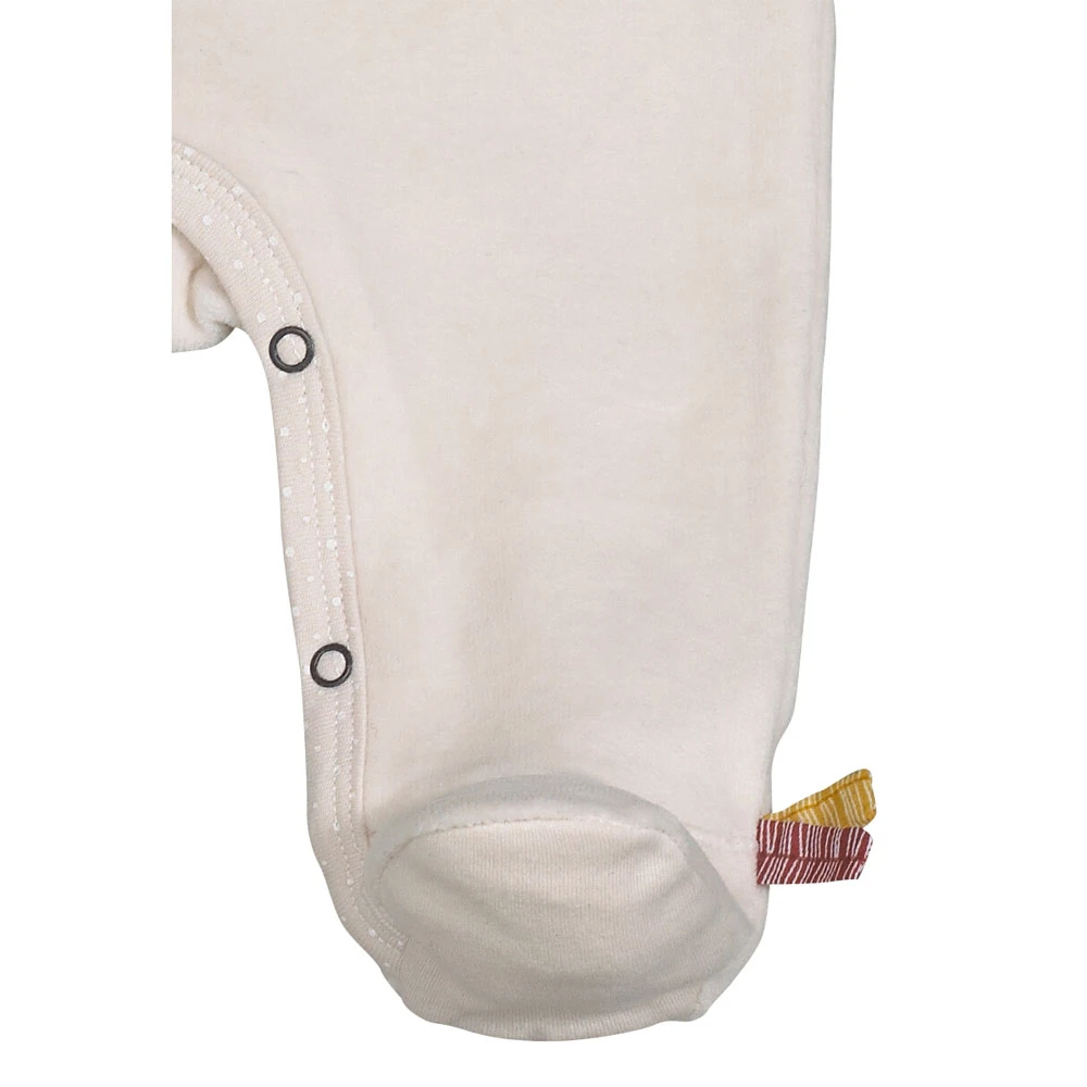 Pyjama Bébé Velours Beige 1 Mois Timouki – Image 3