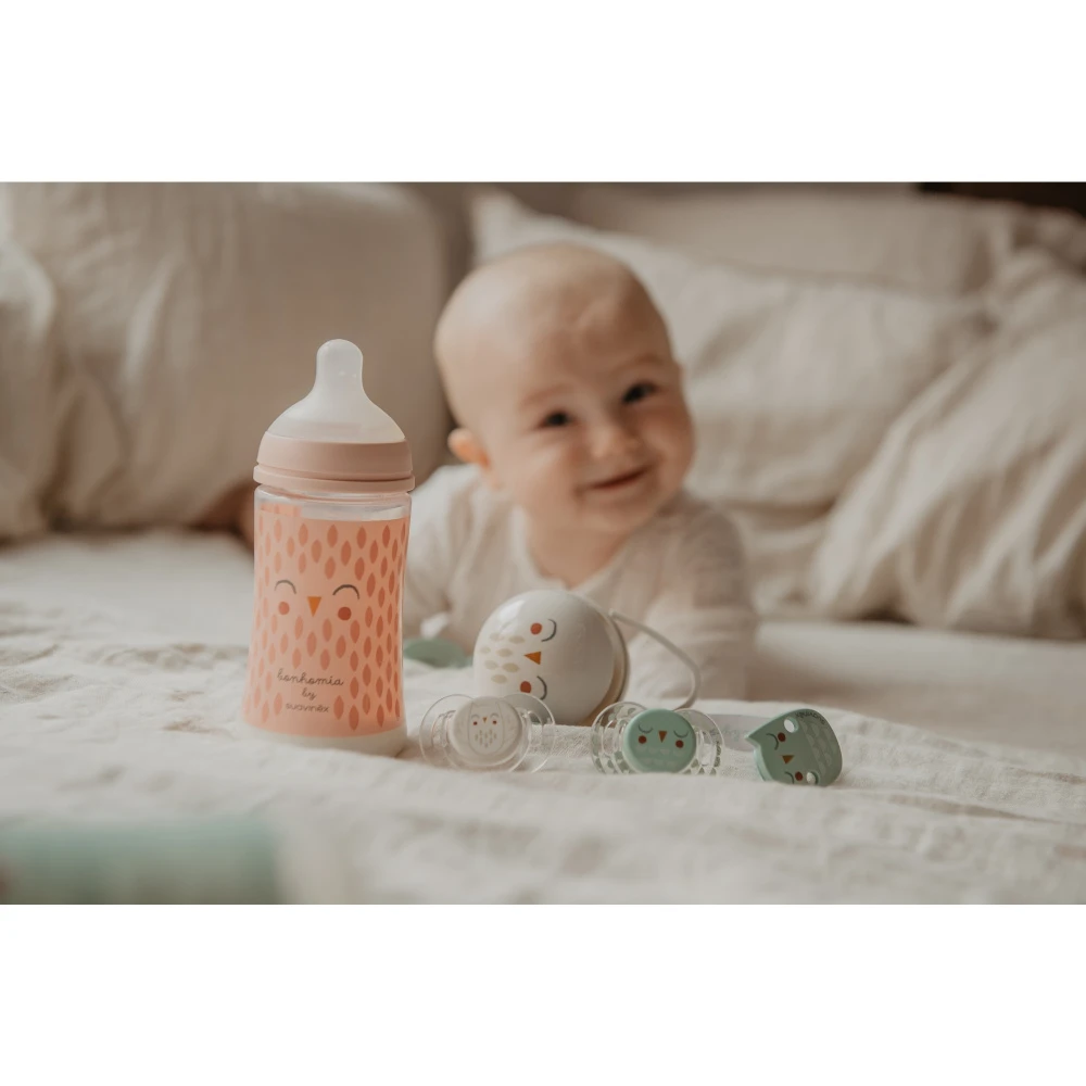 Suavinex Coffret Biberons Welcome Baby Set Bonhomia Gris – Image 5