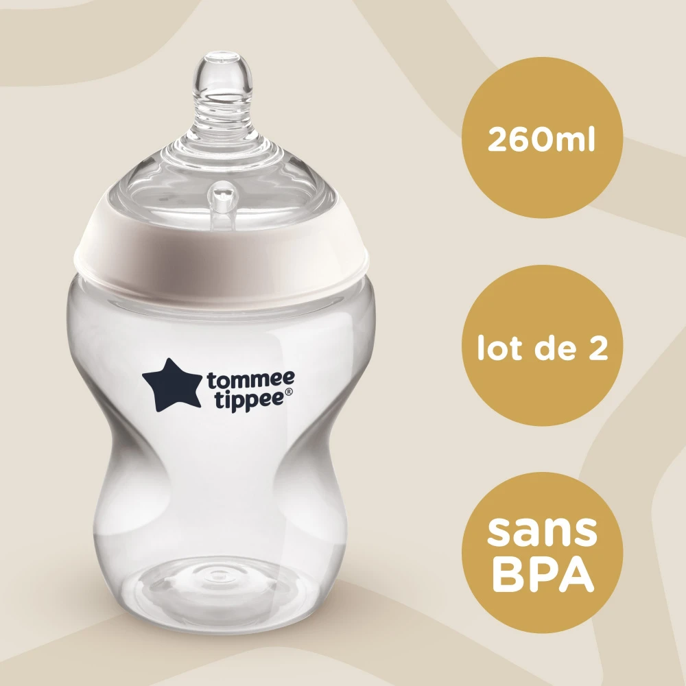 Tommee Tippee Lot De 2 Biberons Closer To Nature 260ml – Image 5