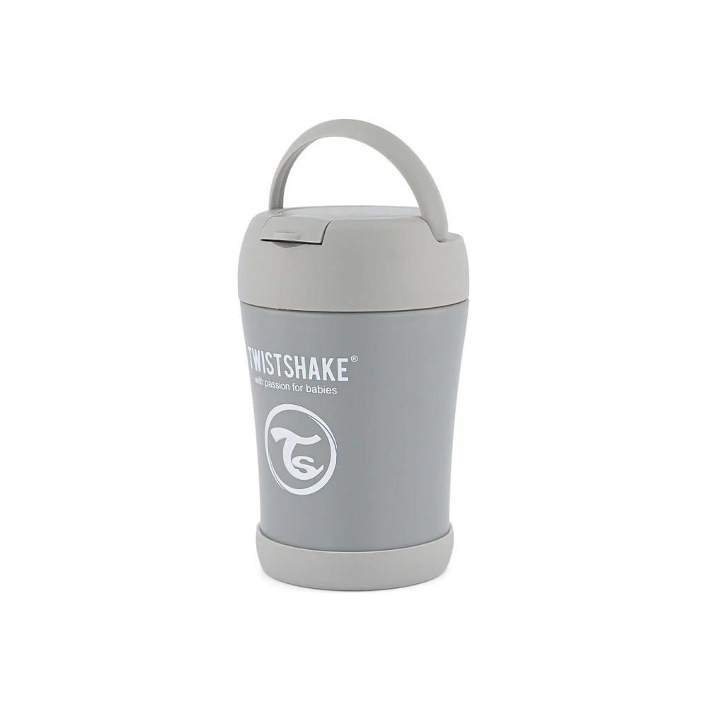 Twistshake Contenant Isotherme Alimentaire 350ml Gris Pastel – Image 3