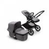 Bugaboo Pack Duo Poussette Fox 3 Complète Châssis Noir Gris Chiné