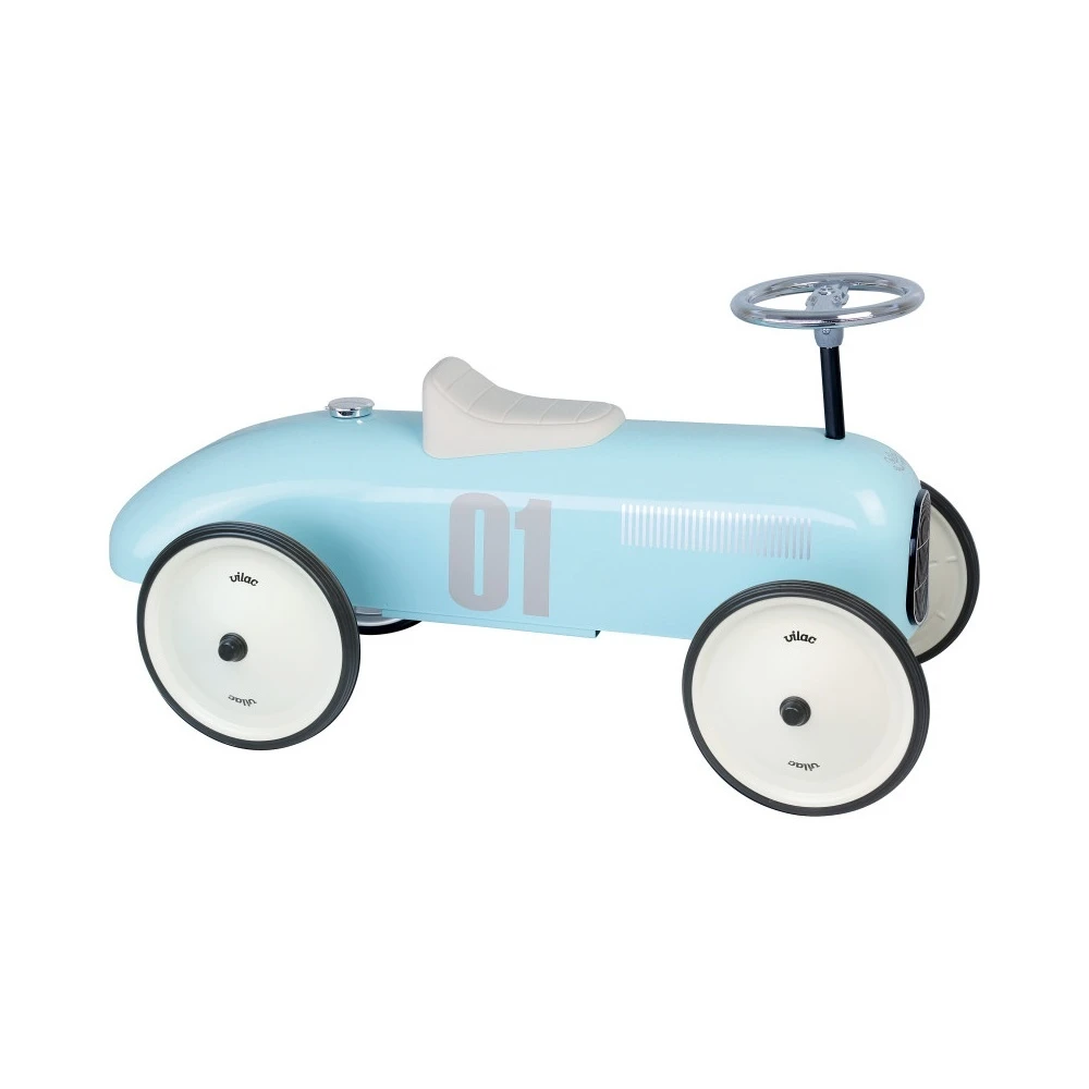 Vilac Porteur Bébé Voiture Vintage Bleu Tendre